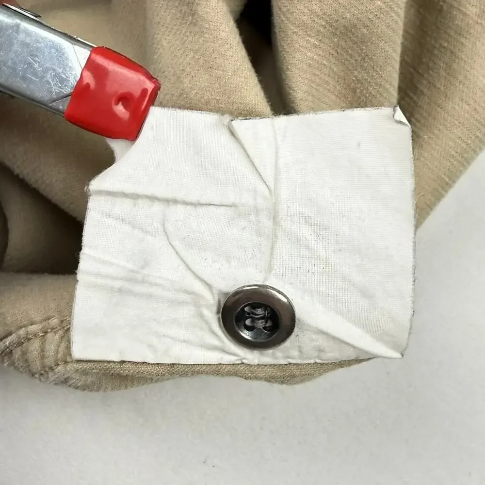 Joop! Jeans Beige Corduroy Button-Up Shirt Vintage 90s Oversized Shacket Large